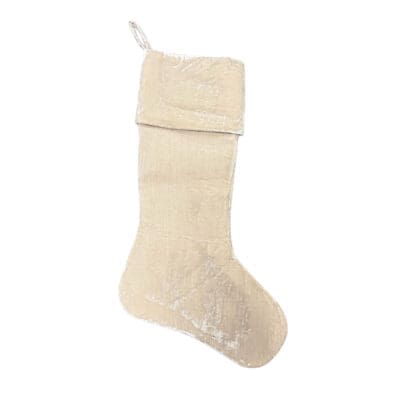 Ivory Velvet Stocking