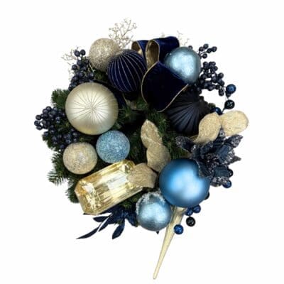 Midnight Winter Decorated Wreath
