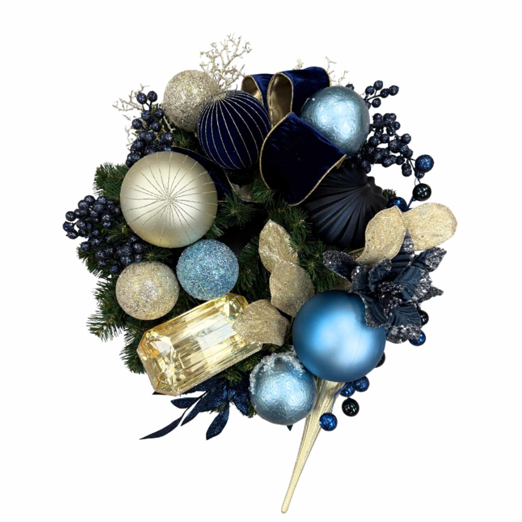 Midnight Winter Decorated Wreath